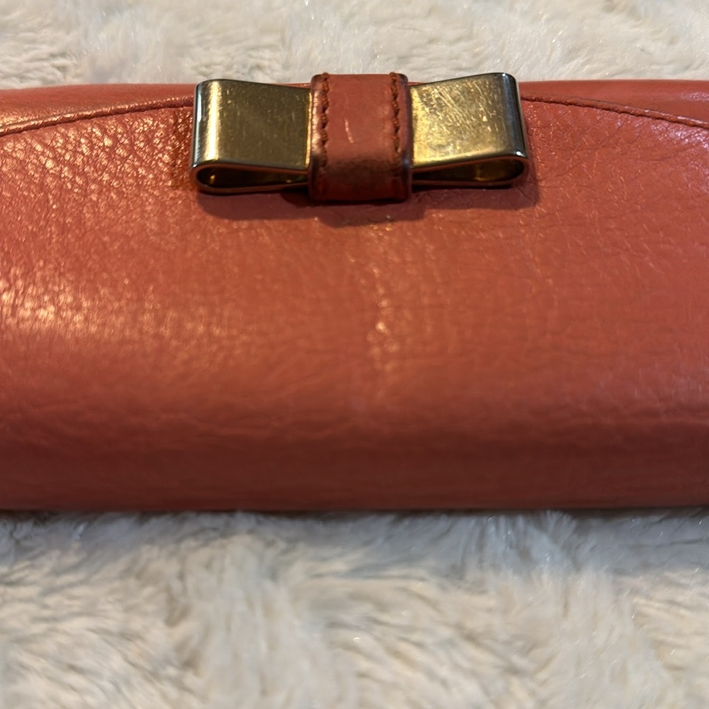 Chloe Peach Wallet With A Snappy Snap Button & Zipper is Zippy - Picture 14 of 16
